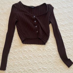 Shein Long Sleeve Crop Top